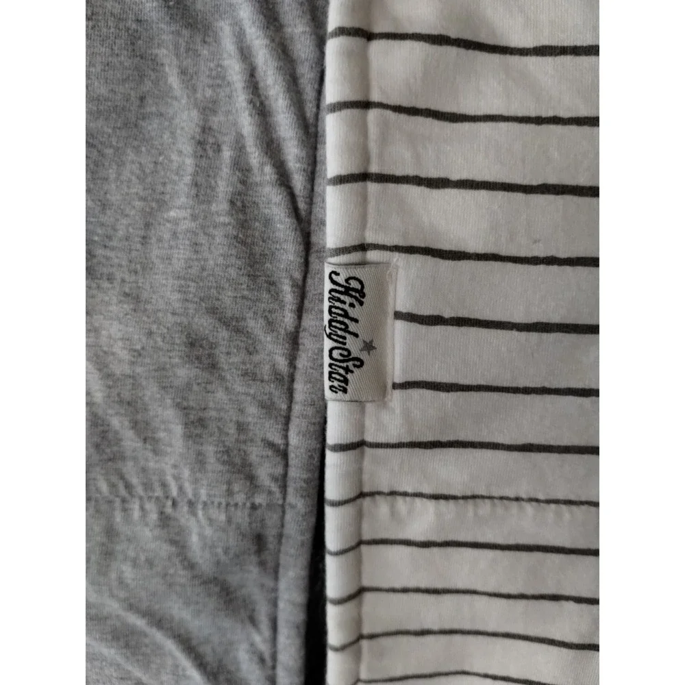 Lot Of 2 Kiddystar Soft Organic Cotton Baby Infant Burp Cloths Gray White